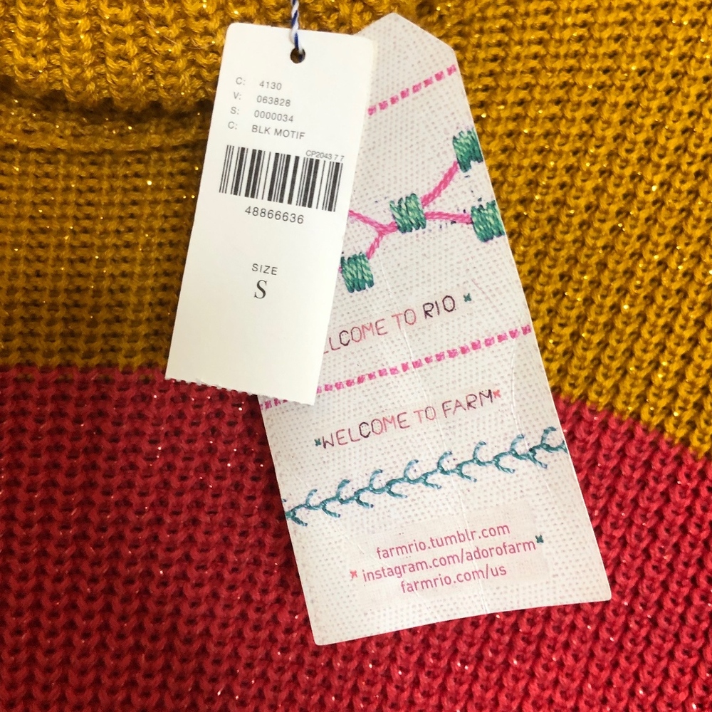 Anthropologie Farm Rio Boldly Striped Cotton Knit - Picture 7 of 8